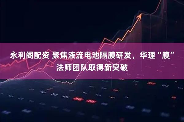 永利阁配资 聚焦液流电池隔膜研发，华理“膜”法师团队取得新突破