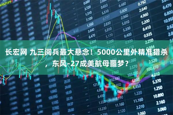 长宏网 九三阅兵最大悬念！5000公里外精准猎杀，东风-27成美航母噩梦？